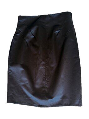 Robert Rodriguez, Satin Back full-zip Pencil Skirt  Size: 4